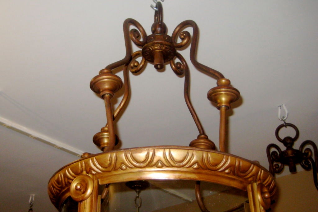 Pair of Large Bronze Lanterns