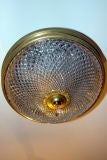 Bronze and Cut Crystal Flush Mounted Fixture