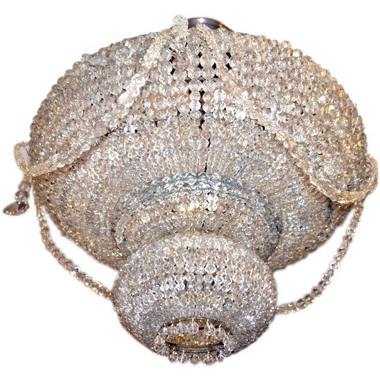Beaded Crystal Light Fixture