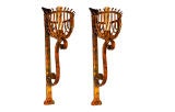 Antique Large Gilt Metal Sconces