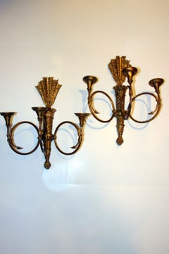Carved and Gilt Wood Sconces