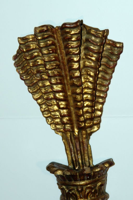 Carved and Gilt Wood Sconces In Good Condition For Sale In New York, NY