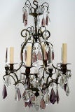Bronze Chandelier with Crystal Drops