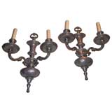 Pair of Pewter Sconces