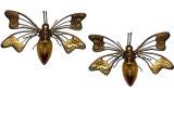 Gilt Metal Butterfly Sconces