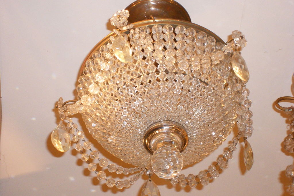 French Crystals Small Chandelier