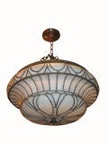 Antique Leaded Glass Fixture