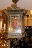 Antique Spanish Leaded Glass Lantern