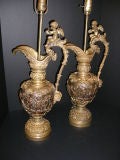 Antique Bronze Urn Table Lamps
