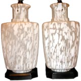 Moderne White Murano Lamps