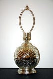 Antique Deco Mercury Glass Table Lamp