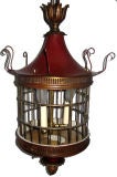 Pagoda Shaped Tole Painted Lantern