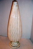 Murano White Glass Lamp