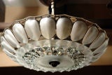 Pair of Etched Glass Flush Mounted Light Fixtures