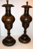 Large Etched Metal Lamps