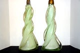 Pair of White Venetian Glass Lamps