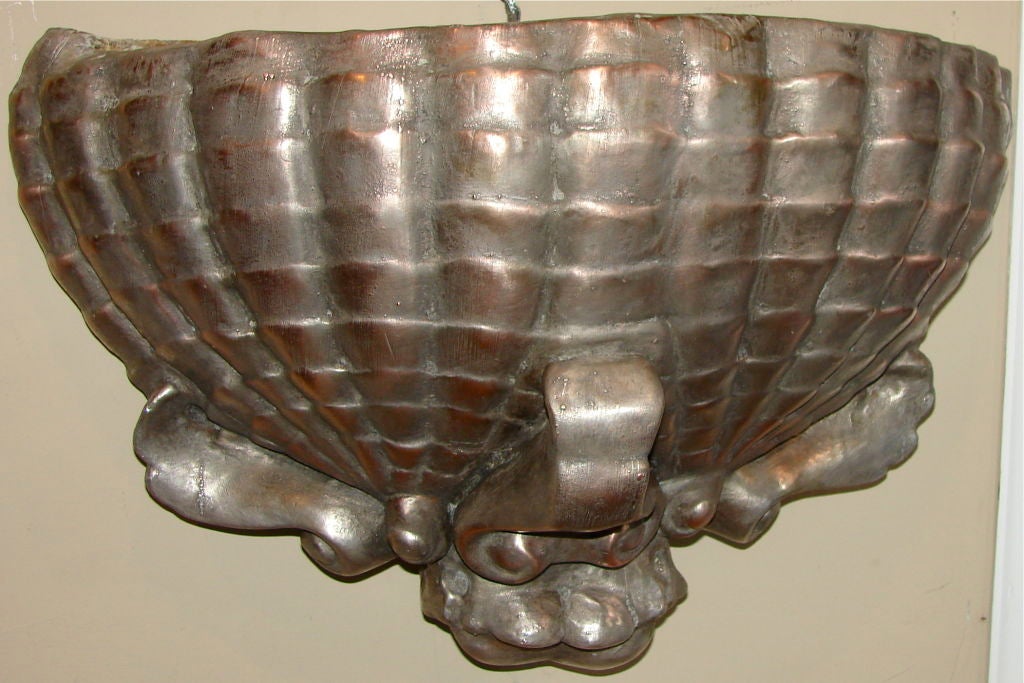 Set of 8 Plaster Shell Sconces