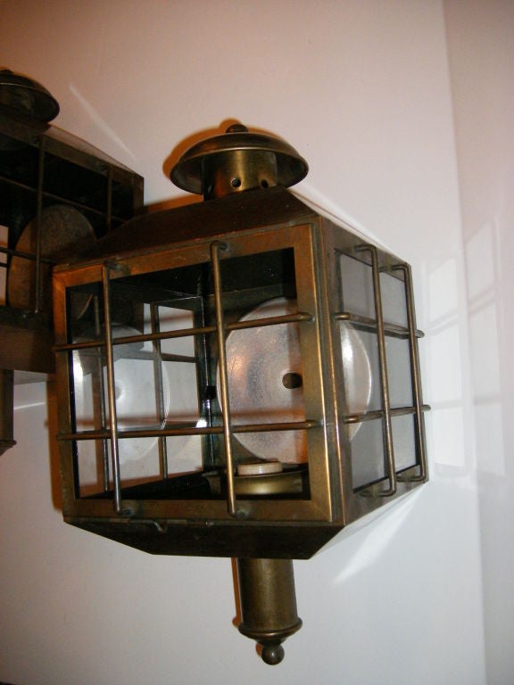 Pair of Nautical Brass Lanterns