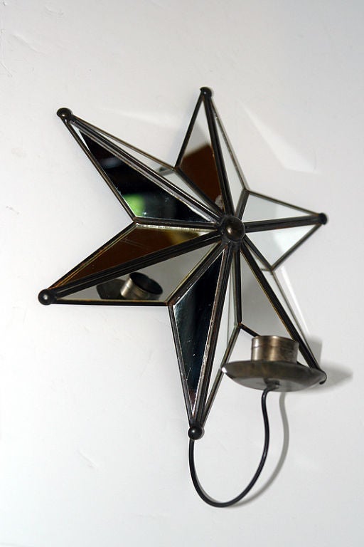 Star Mirror Back Sconces