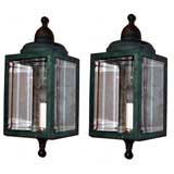 Antique Pair of  Outdoor Wall Lanterns