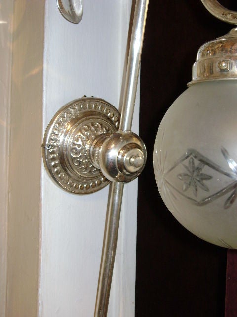 Silver Sconces with Globes