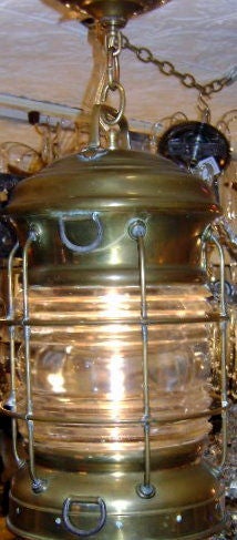 Set of Nautical Ship Brass Lanterns, Sold Individually In Good Condition For Sale In New York, NY