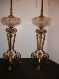 Large Pair of Tripod Base Lamps Large Pair of Tripod Base Lamps