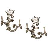 Pair of Silver Plated Sconces