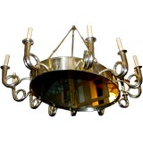 Silver Plated Oval Chandelier