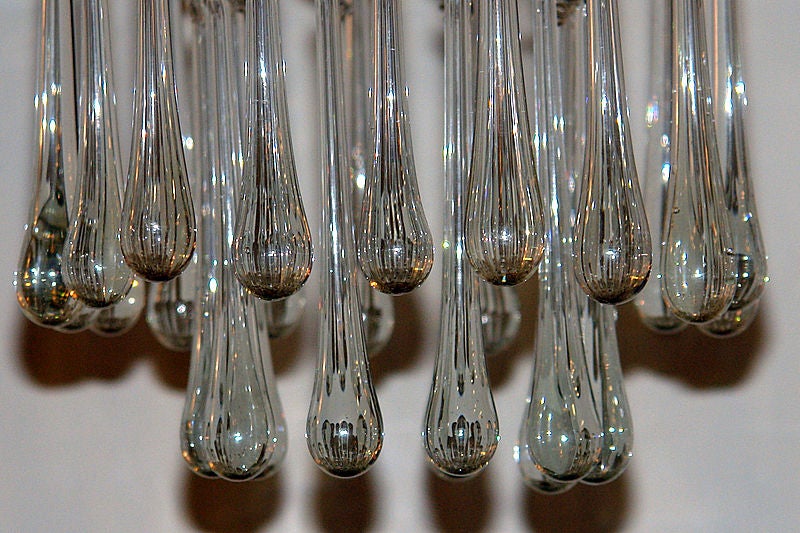 Midcentury Glass Drops Light Fixture at 1stDibs fixture drops
