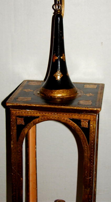 Italian Painted and Gilt Wooden Lantern For Sale