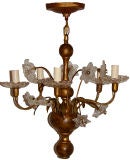Small Gilt Wood Chandelier