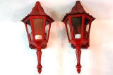 Red Tole Outdoor Lanterns