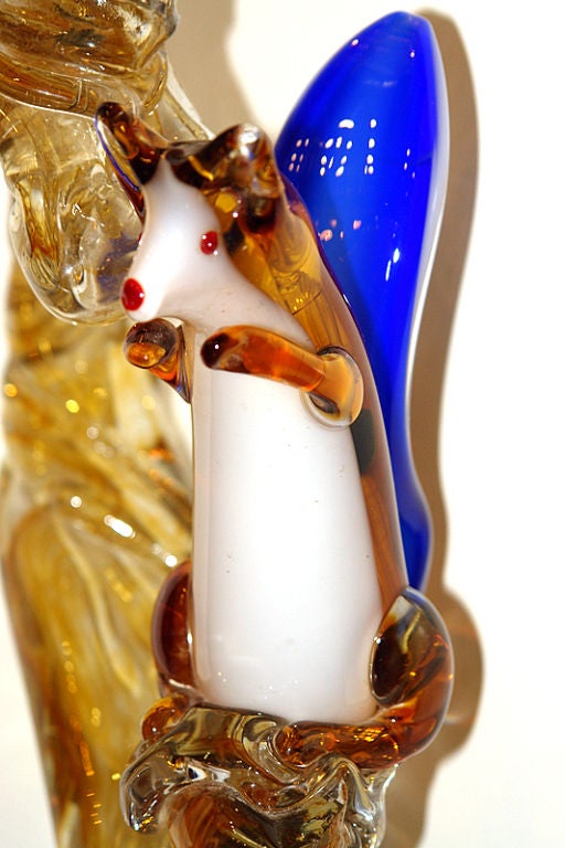 Mid-20th Century Single Venetian Glass Lamp For Sale