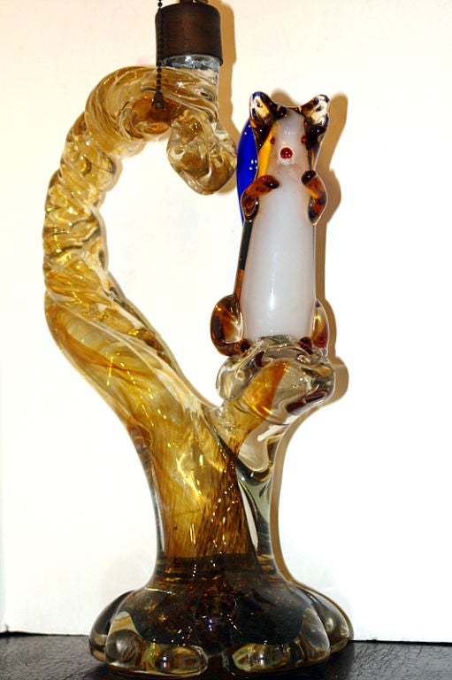 Single Venetian Glass Lamp For Sale 1