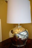 Large Round Silver Lamp