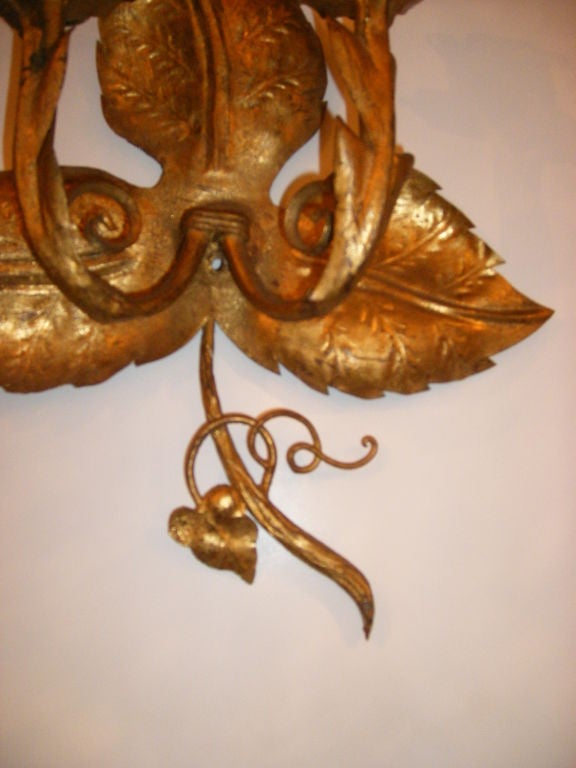 Grape Vine Gilt Sconces In Excellent Condition For Sale In New York, NY