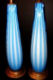 Vintage Blue Murano Lamps
