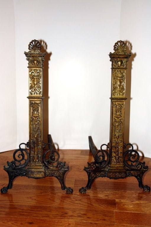 French Regency Style Andirons For Sale