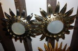 Vintage Pair of "Sunburst" Light Fixture