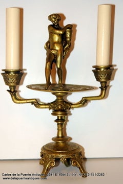 Single Grand Tour Candlestick Lamp