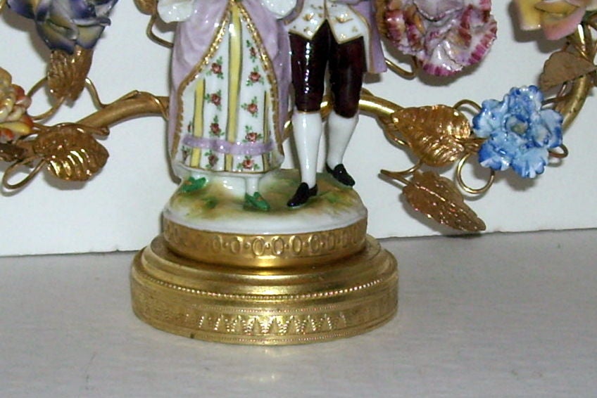 German Meissen Porcelain Lamps