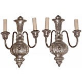 Pair of Caldwell Silver Plated Sconces