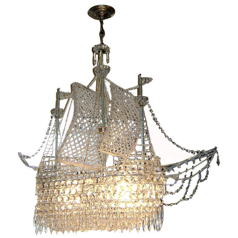 Crystal Ship Chandelier