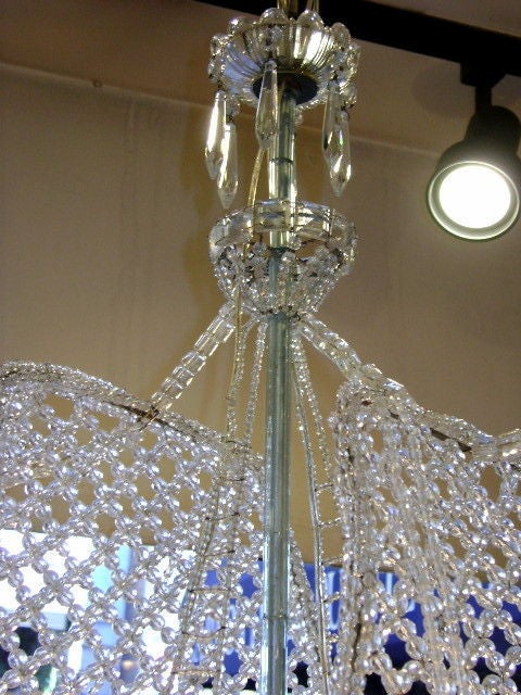 French Crystal Ship Chandelier