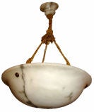 Carved Alabaster Light Fixture