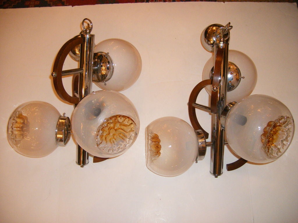 Pair of Moderne Light Fixtures
