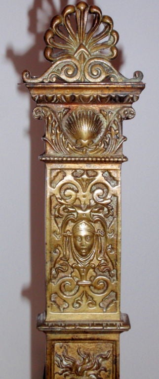 Regency Style Andirons In Good Condition For Sale In New York, NY