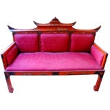 Antique Chinoiserie Settee