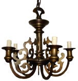 Antique Dutch Bronze Chandelier